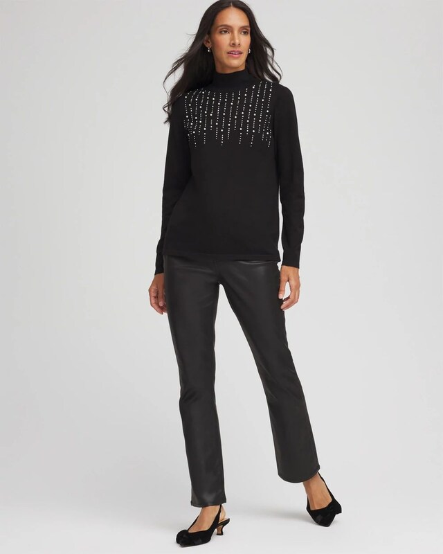 Ella Embellished Mockneck Sweater - image 2
